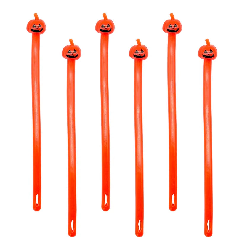 10Pcs Halloween Party Favor Toy Pumpkin Stretchy Fidget Toy Colorful Sensory Stress Fidget Toys for Kids Adults Stress Relief