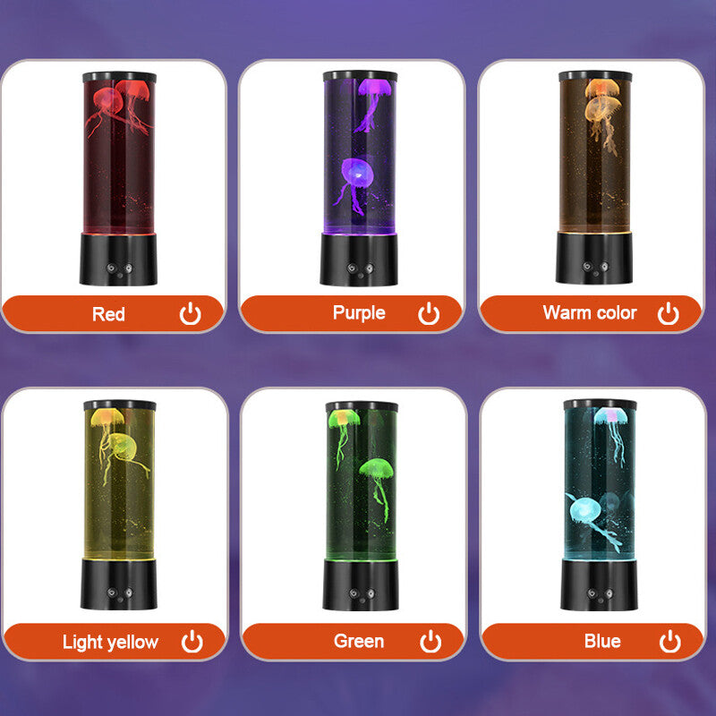 Jellyfish Lava Lamp LED Jellyfish Aquarium Mood Light 17 Color Jellyfish Lamp UK