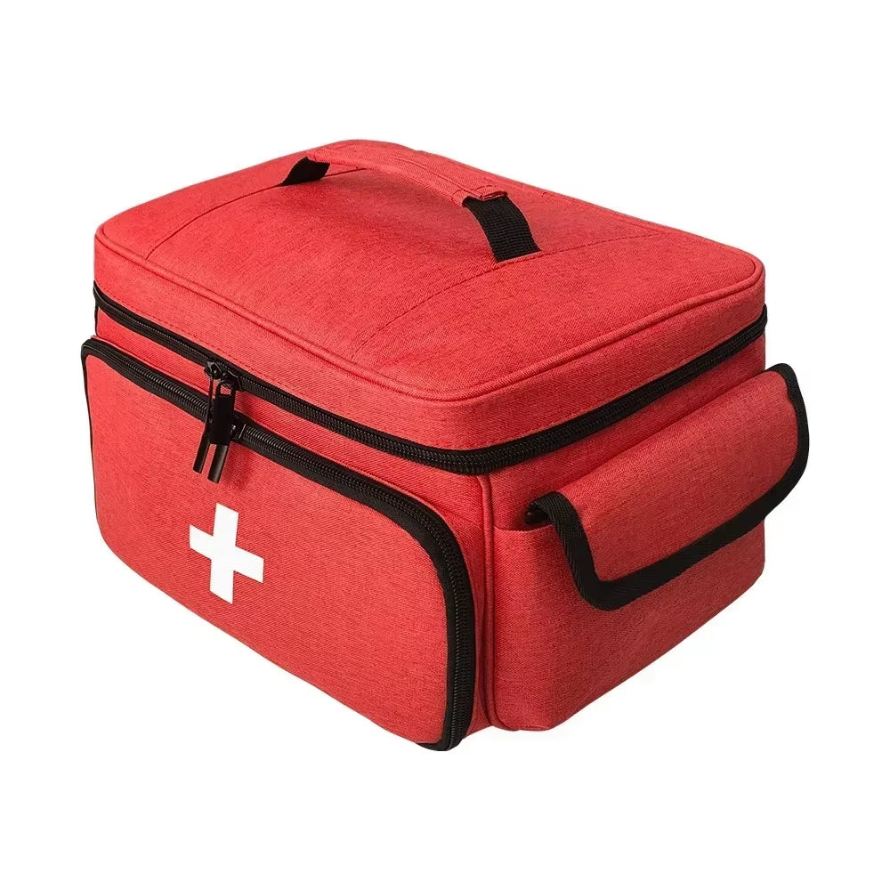 Travel First Aid Kit Bag for Home Medical Carry Bag Multifunctional Storage Organizer Layered Medicine Boxes Medicine Cabinet