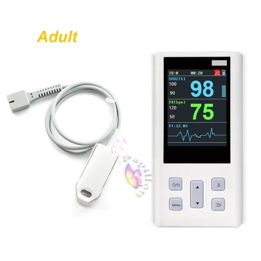 Handheld Pulse Oximeter Monitor for Heart Rate and Oxygen Saturation with Veterinary Medical SPO2 with Memory