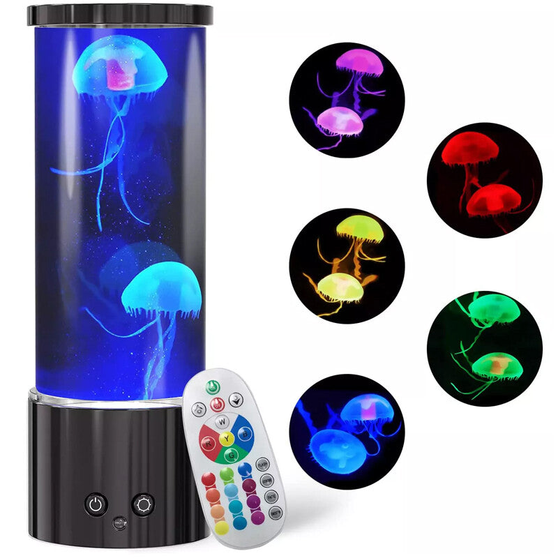 Jellyfish Lava Lamp LED Jellyfish Aquarium Mood Light 17 Color Jellyfish Lamp UK