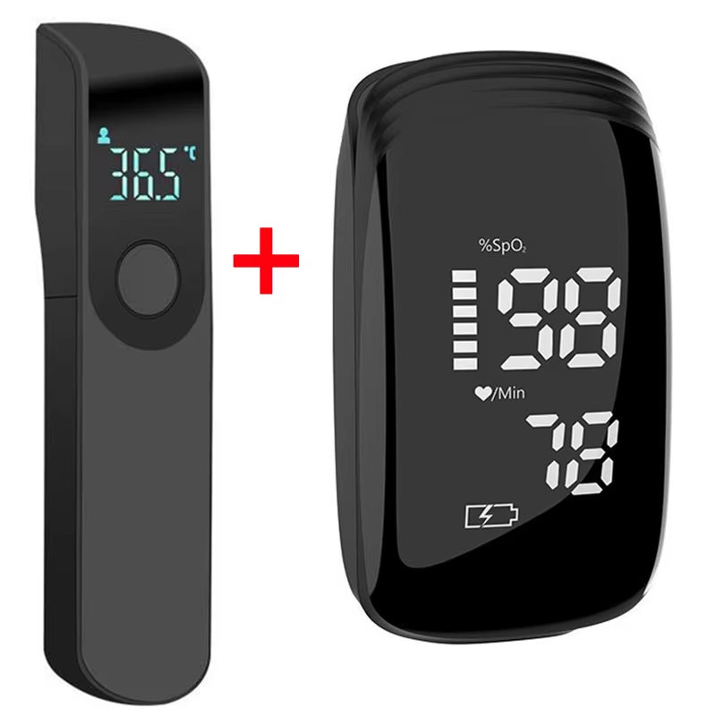 Rechargeable Oximeter Infrared Fever Thermometer Digital LCD Infant Adult Non-Contact Laser Body Temperature Ear Thermometer
