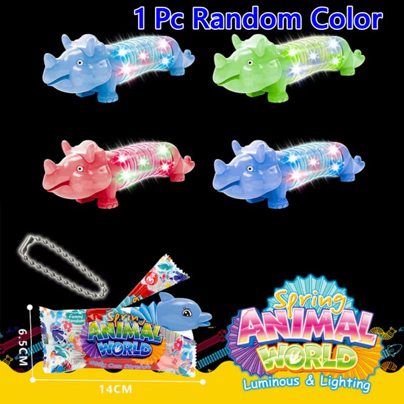 Decompression Novelty Spring Mini Animal Tubes Sensory Toy Stretching Tube Corrugated Tube Child Adult Stress Relief Fidget Toys