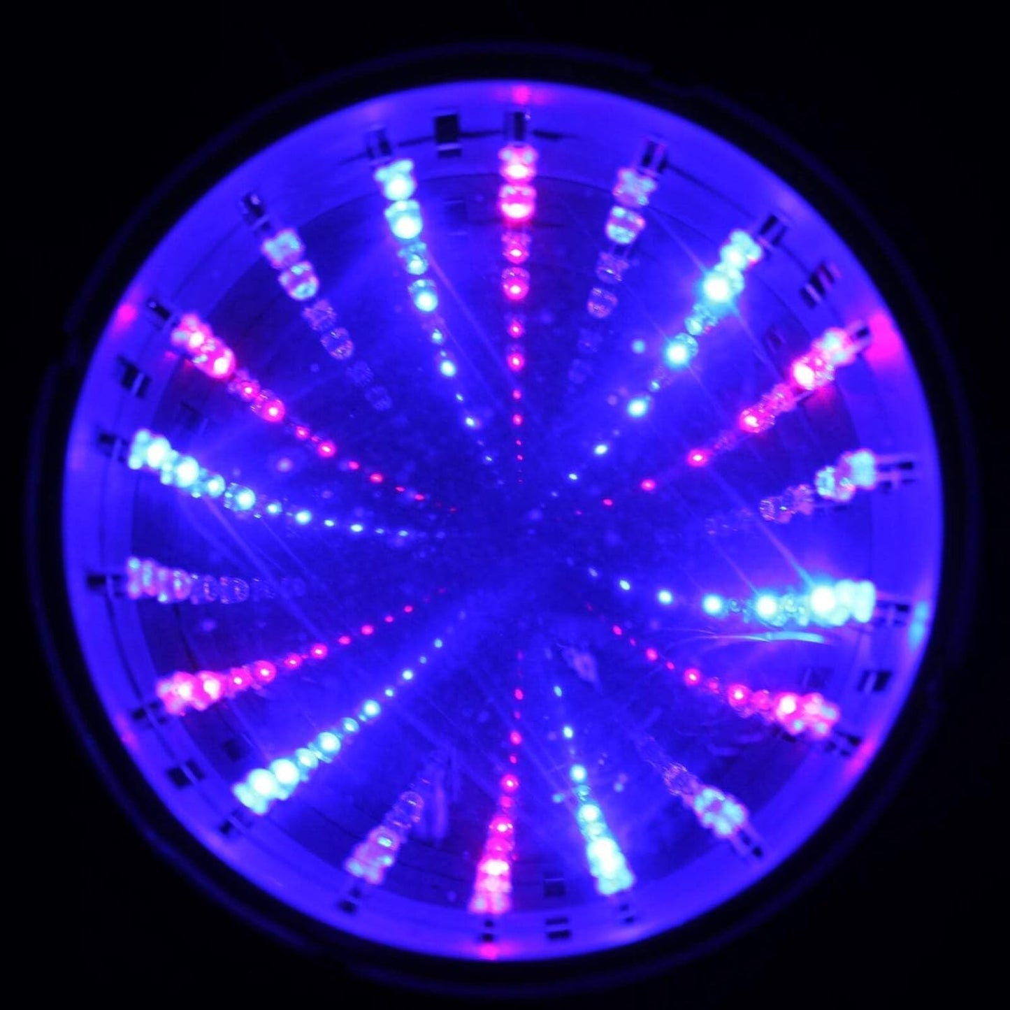 Playlearn SIM6 Infinity Mirror Tunnel Lamp LED Lighting Sensory Party Décor, Bla