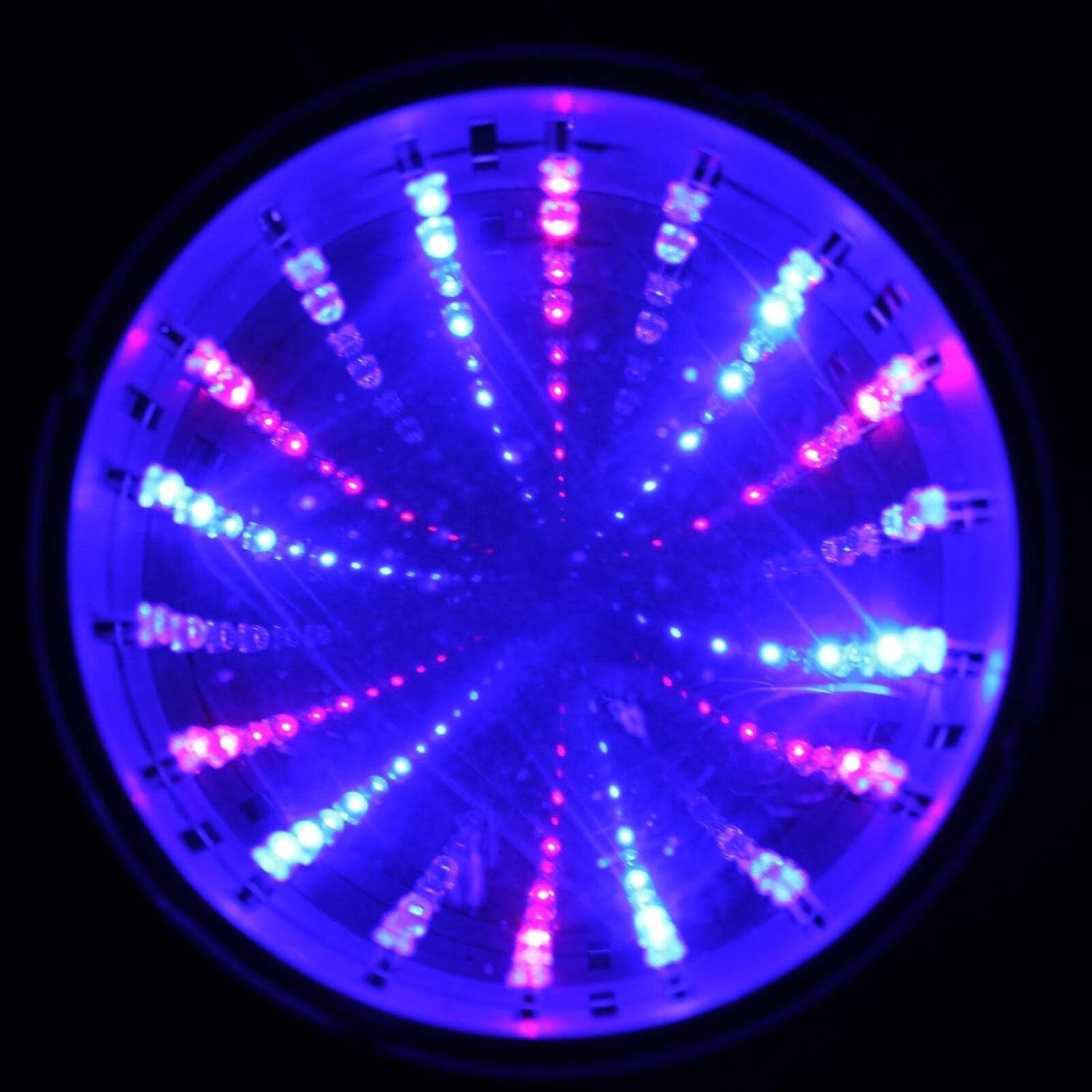 Playlearn SIM6 Infinity Mirror Tunnel Lamp LED Lighting Sensory Party Décor, Bla