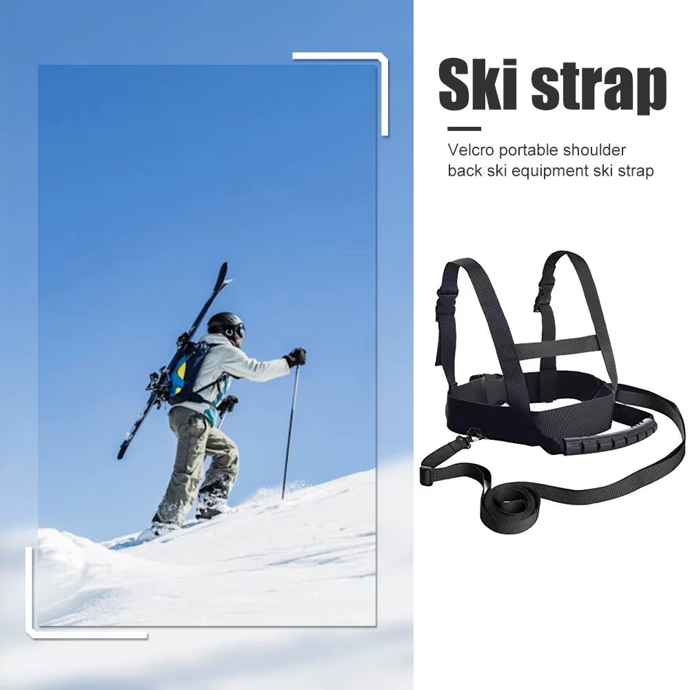Kids Ski Safety Training Harness Belt with Handle Skating Skiing Rope Shoulder Strap Adjustable Anti-Fall Skating Traction Belt
