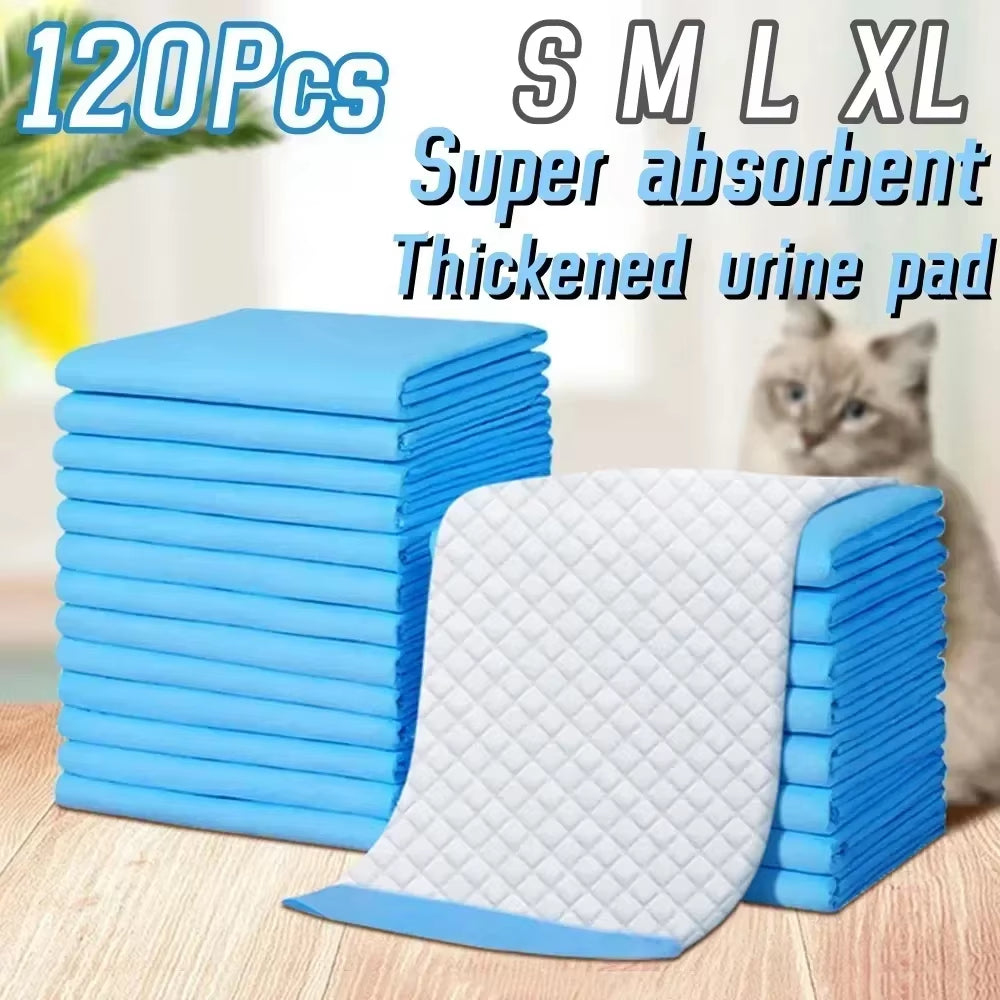 20/40/50/100-Pack Ultra Absorbent Pet Diaper Pads for Dogs &Cats Odor-Control Puppy Pee Mats Disposable Litter Toilet Solutions