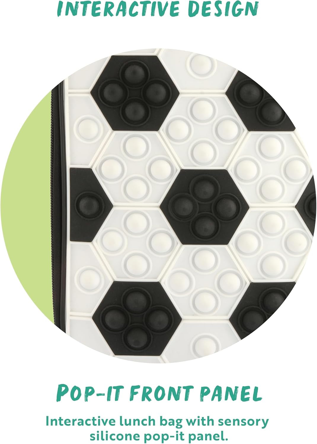 Polar Gear Kids Football Sensory Pop It Lunch Bag – Lightweight & Durable with W