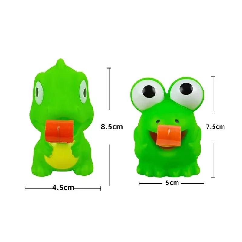 Pinch Frog Dinosaur Sticking Tongue Out Toys Funny Sensory Stress Relief Fidget Toys Cat Toys School Gifts for Kids Children