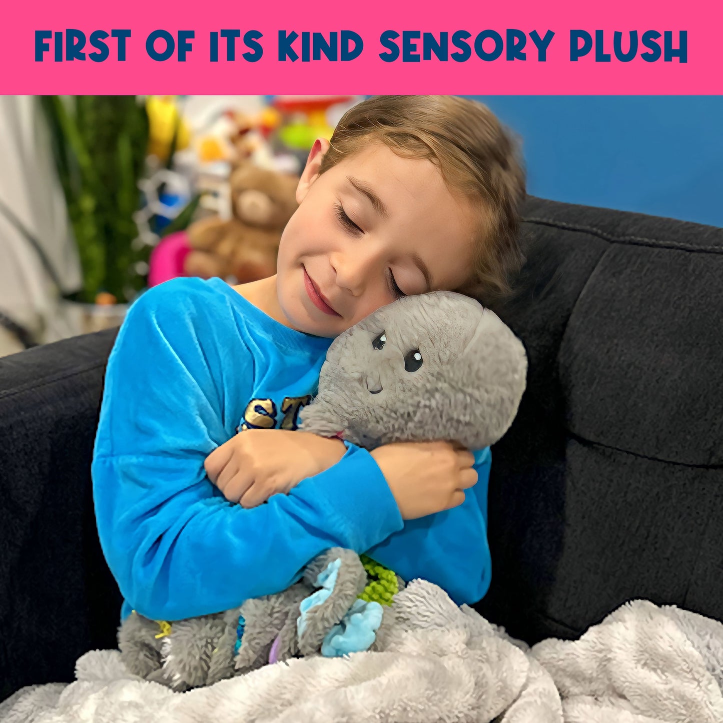 Sensory Octopus Plush Toy, Fidget Plush for Special Needs and Sensory Fun, Feelix Collection