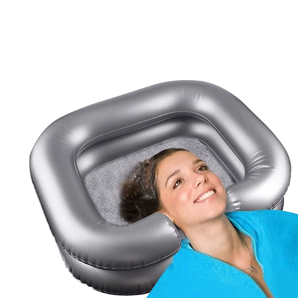 Inflatable Shampoo Basin - Portable Hair Washing Bowl/ Tub for Bedridden, Disabled, Injured, Dreadlocks and at Home Sink Washing