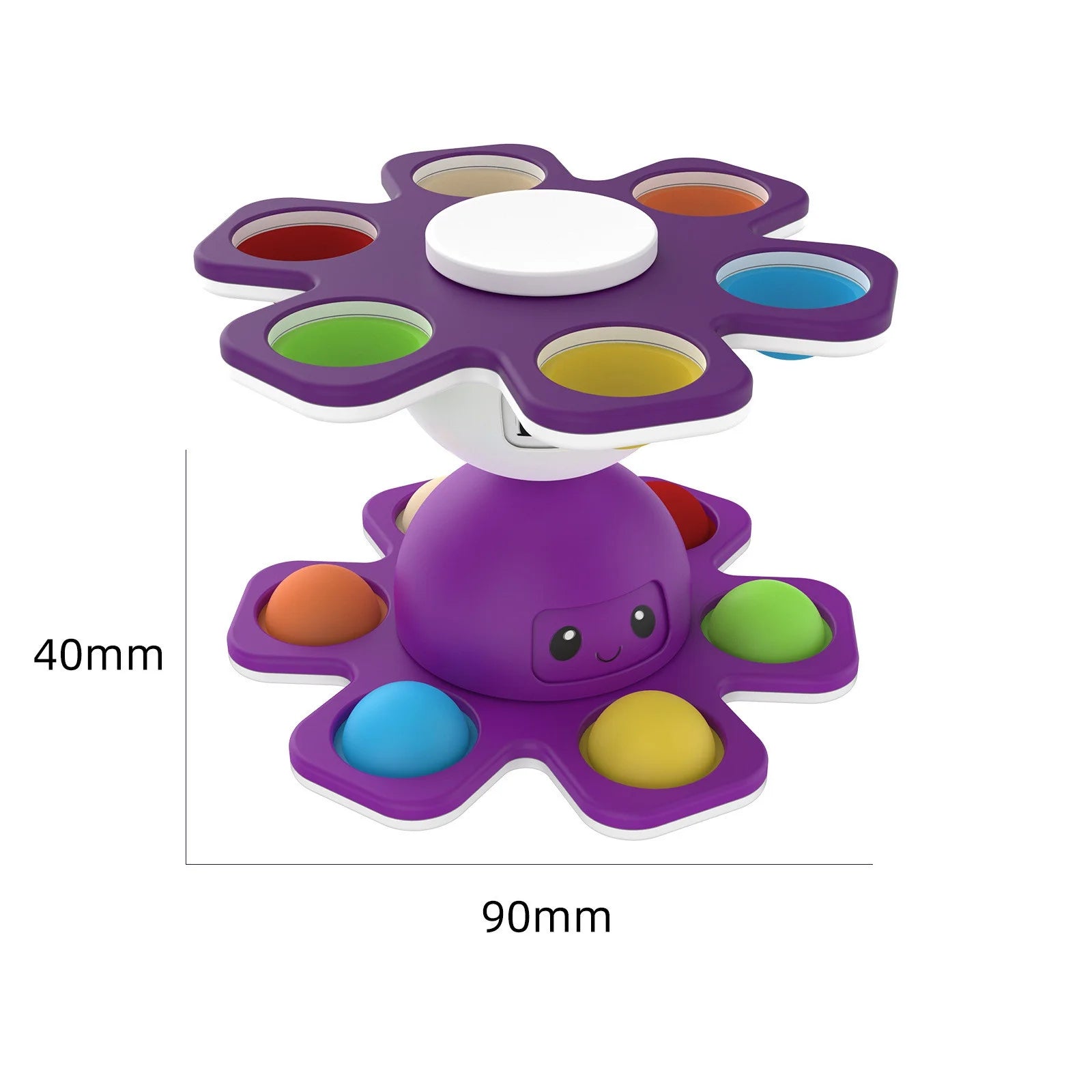 1PCS New anti Stress Push Bubble Fidget Spinner Face-Changing Sensory Toy Push Popete Spiner Stress Relief Fidget Toys for Kids