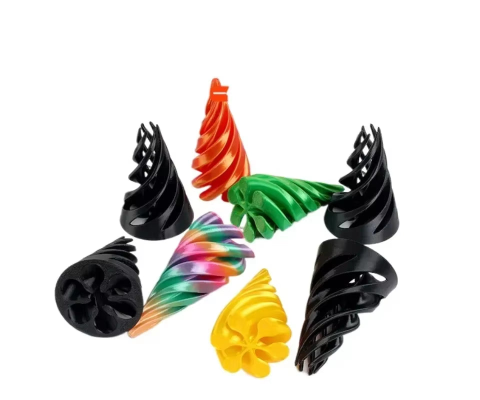 3D Printed Spiral Fidget Toys Decompression Spinning Three-Dimensional Structure Fingertip Dual Color Stress Relief Toy