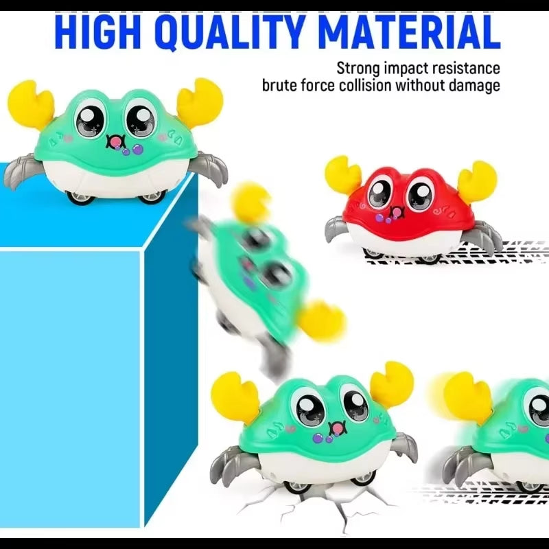 Double Force Walking Crawling Crab Tummy Time Baby Sensory Toys Infant Learning Crawl Development Babies Interactive Walking
