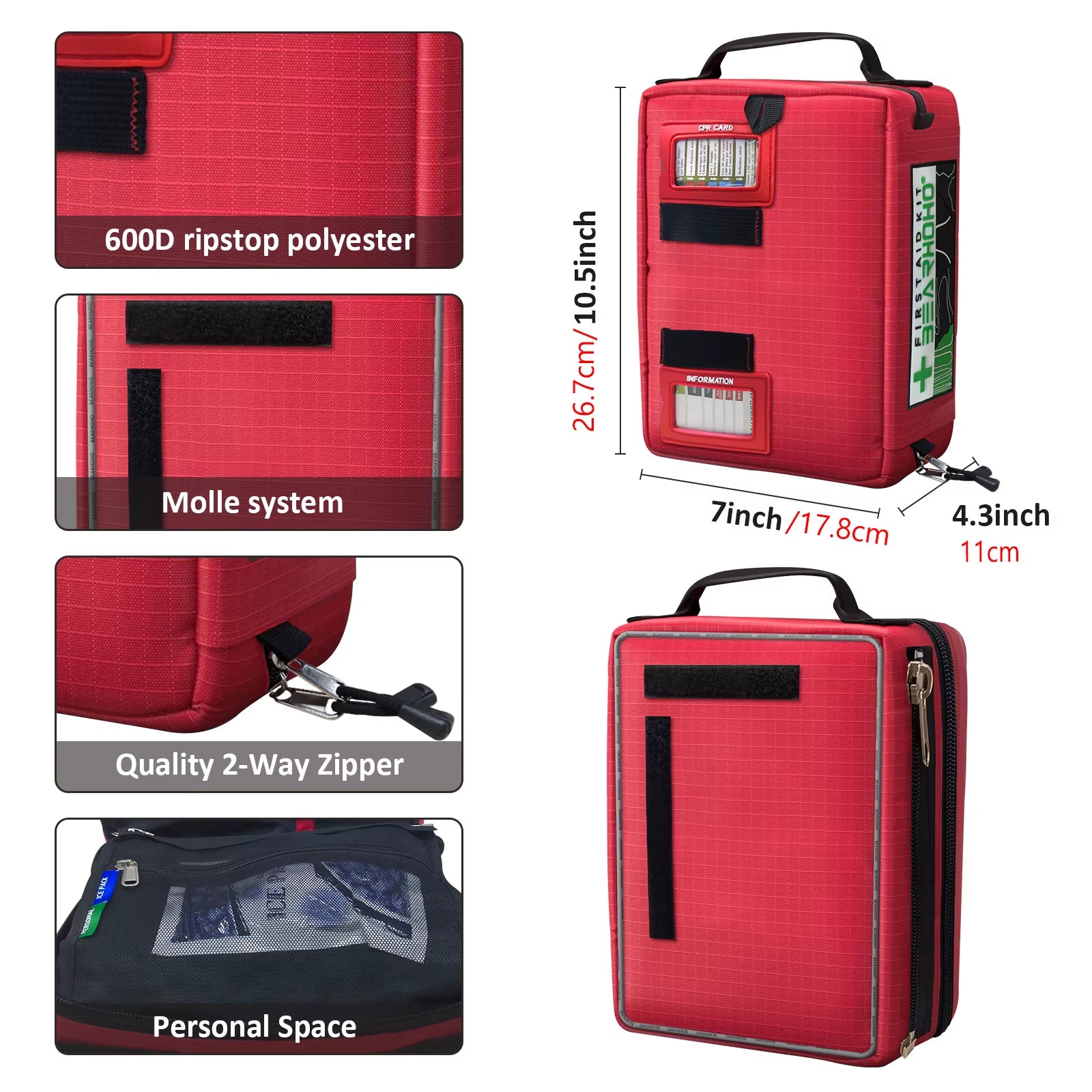 Large Multi-Functional Outdoor IFAK Gear Empty /Full First Aid Kit Emergency Survival Kit Trauma Bag for Workplace Travel Hiking
