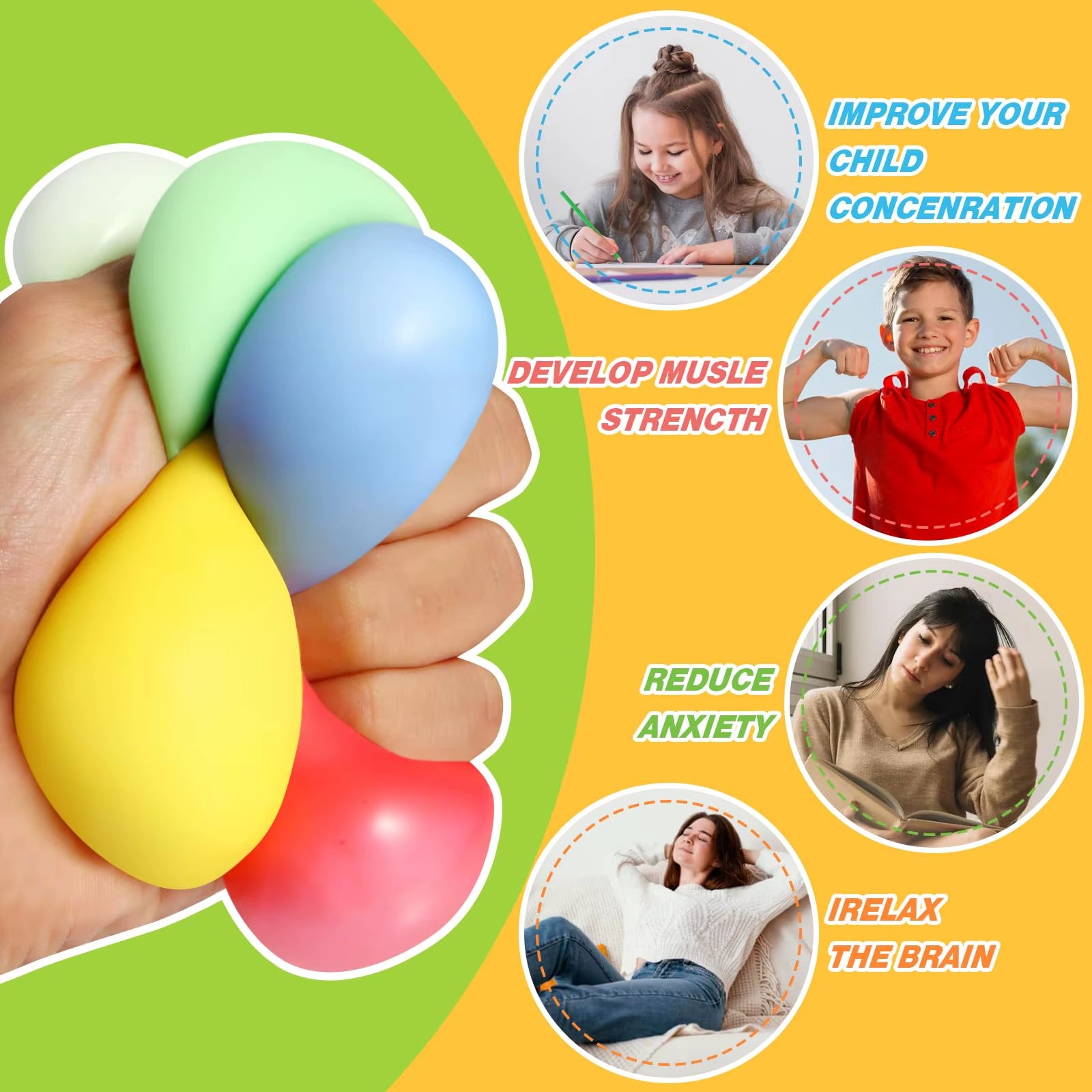 5-40Pcs Slow Rising Stress Cube Fidget Toys, Squishy Balls Sensory Fidget Toys for Kids Adults, Square Shape Fidgets