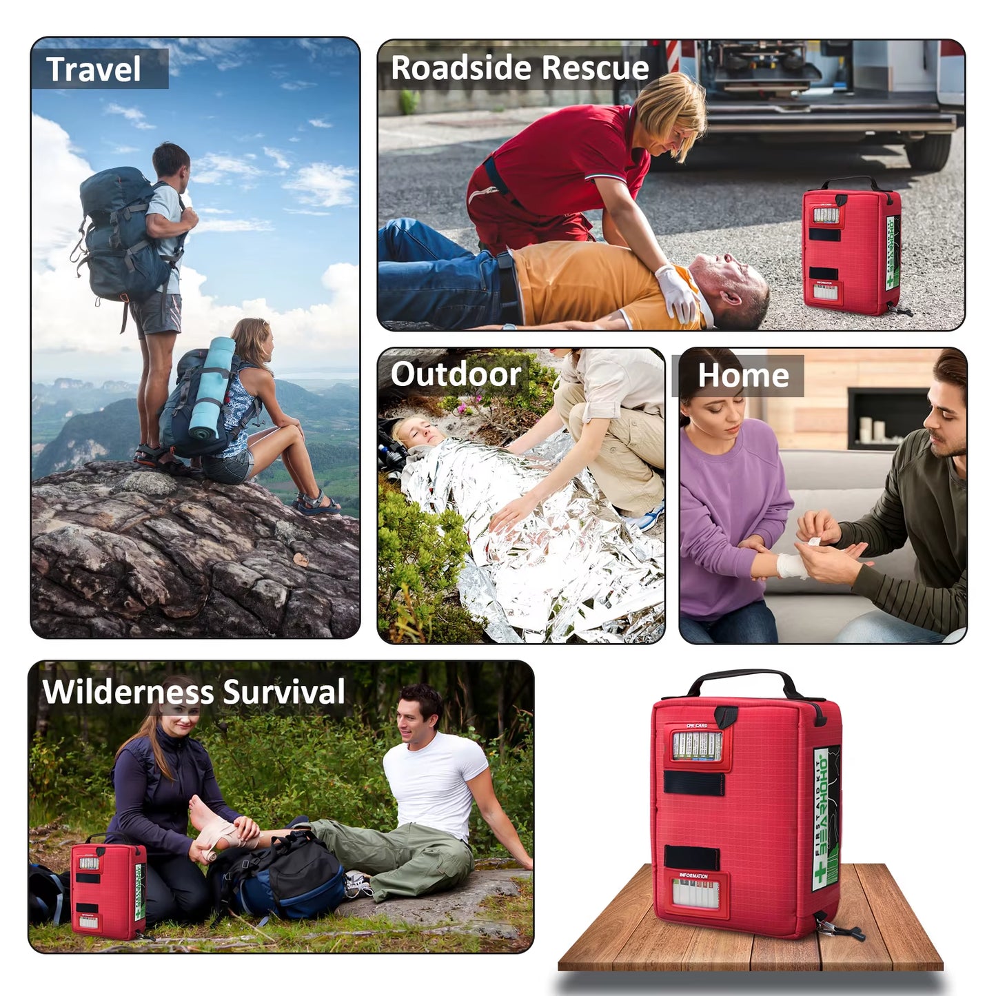 Large Multi-Functional Outdoor IFAK Gear Empty /Full First Aid Kit Emergency Survival Kit Trauma Bag for Workplace Travel Hiking