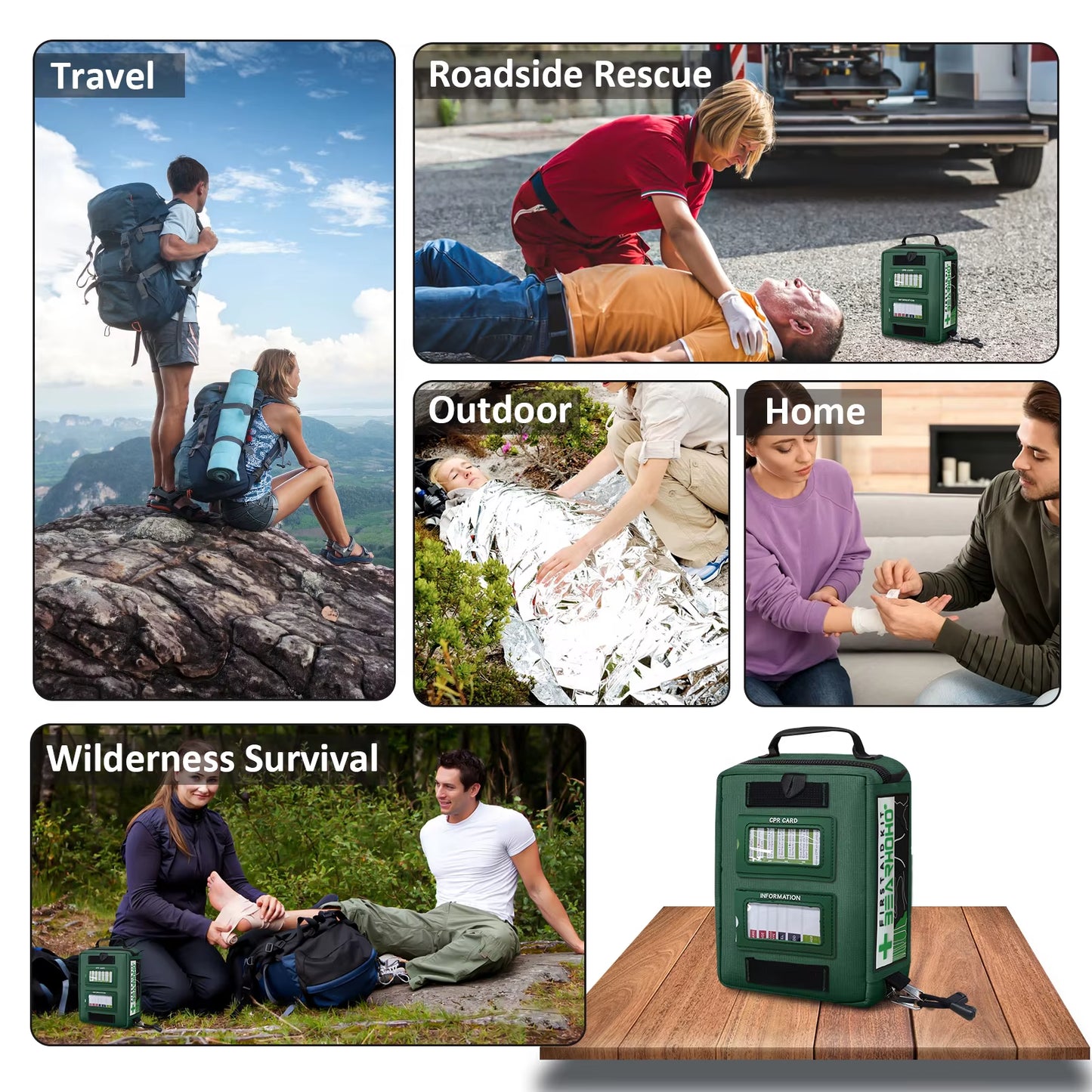 Size M First Aid Kit Full /Empty Professional Medical Rescue Outdoor Car Travel School Hiking Emergency Survival Kit