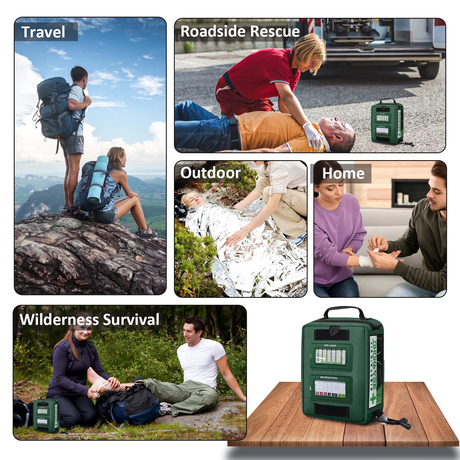 Size M First Aid Kit Full /Empty Professional Medical Rescue Outdoor Car Travel School Hiking Emergency Survival Kit