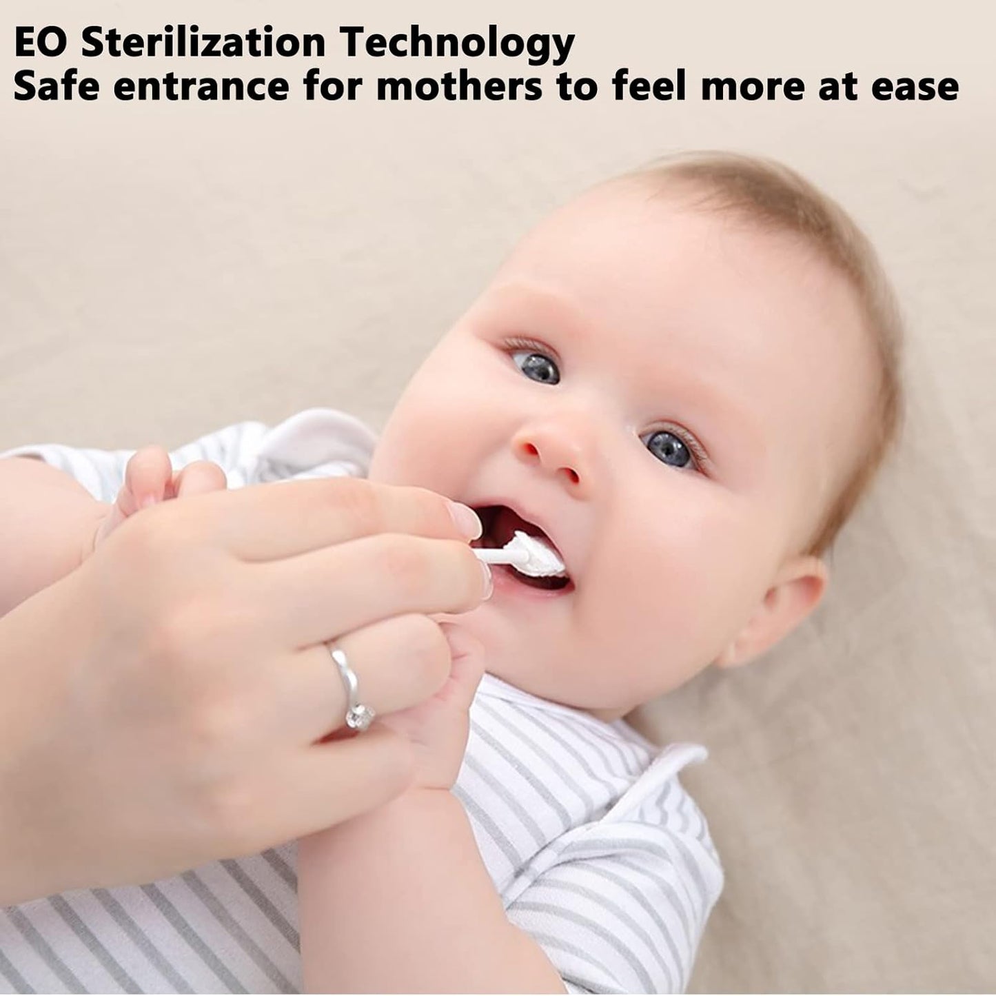 30 Pcs Baby Oral Cleaner Disposable Soft Gauze Infant Toothbrush, First Toothbrush Oral Gum Cleaning Stick Dental Care for Mouth Tongue Cleaning