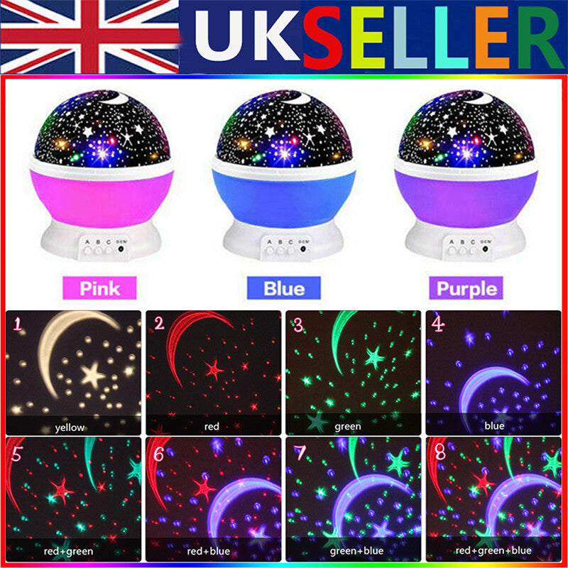 Calming Autism LED Light Sensory Toys Projector Multicolour Sky Star Lamp USB UK