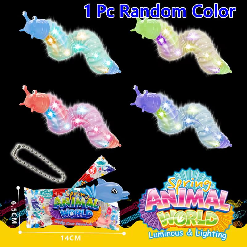 Decompression Novelty Spring Mini Animal Tubes Sensory Toy Stretching Tube Corrugated Tube Child Adult Stress Relief Fidget Toys