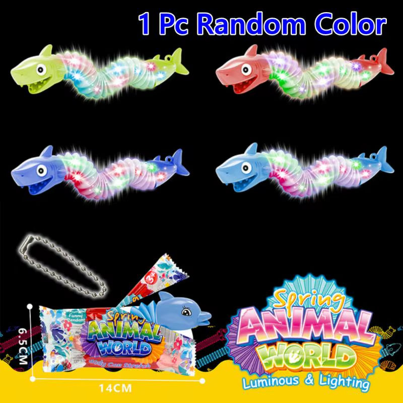 Decompression Novelty Spring Mini Animal Tubes Sensory Toy Stretching Tube Corrugated Tube Child Adult Stress Relief Fidget Toys