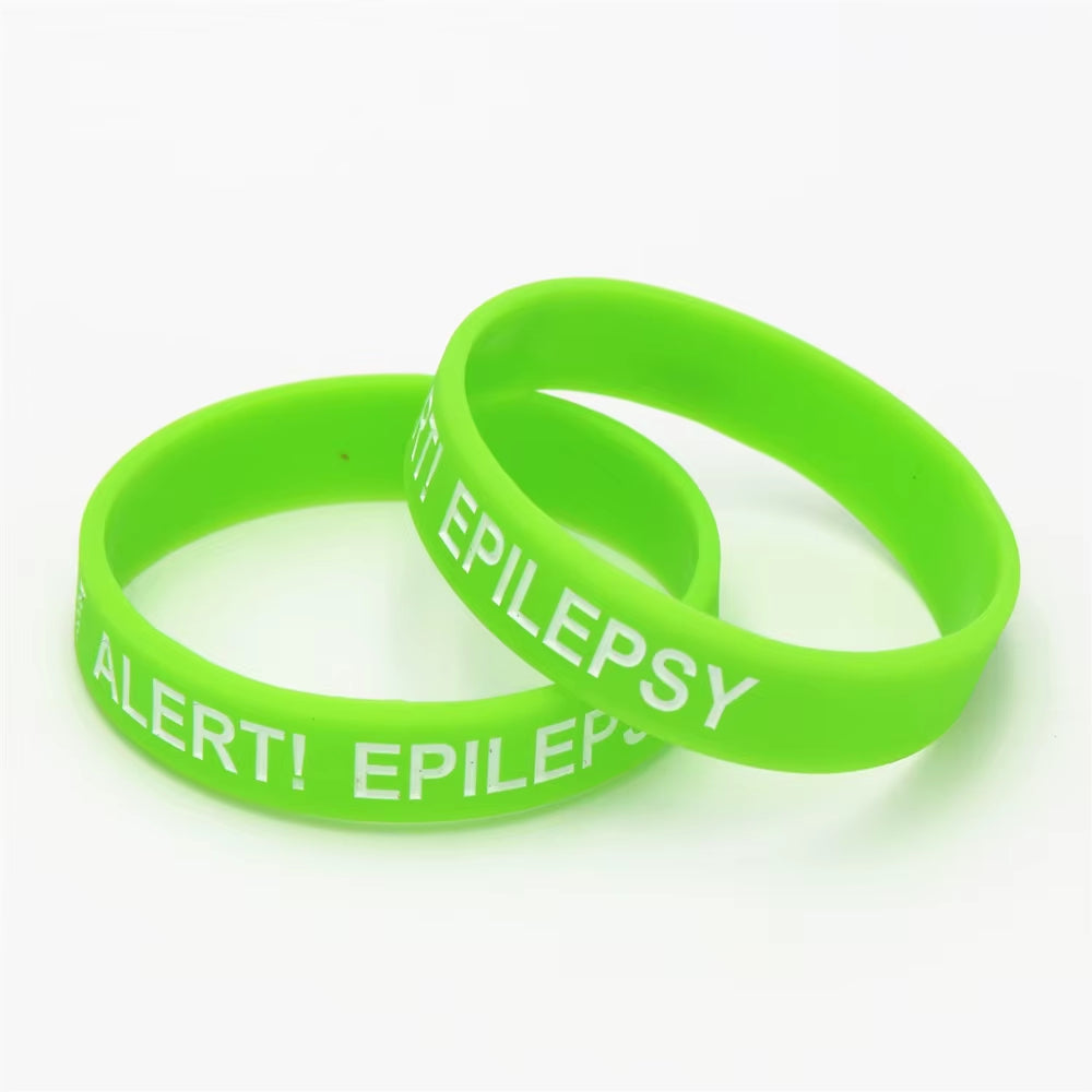1PC Medical Alert Bracelet Epilepsy Silicone Wristband in Kids Size Armband Silicone Bracelets&Bangles for Kids Gifts SH135K