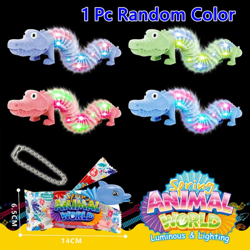 Decompression Novelty Spring Mini Animal Tubes Sensory Toy Stretching Tube Corrugated Tube Child Adult Stress Relief Fidget Toys