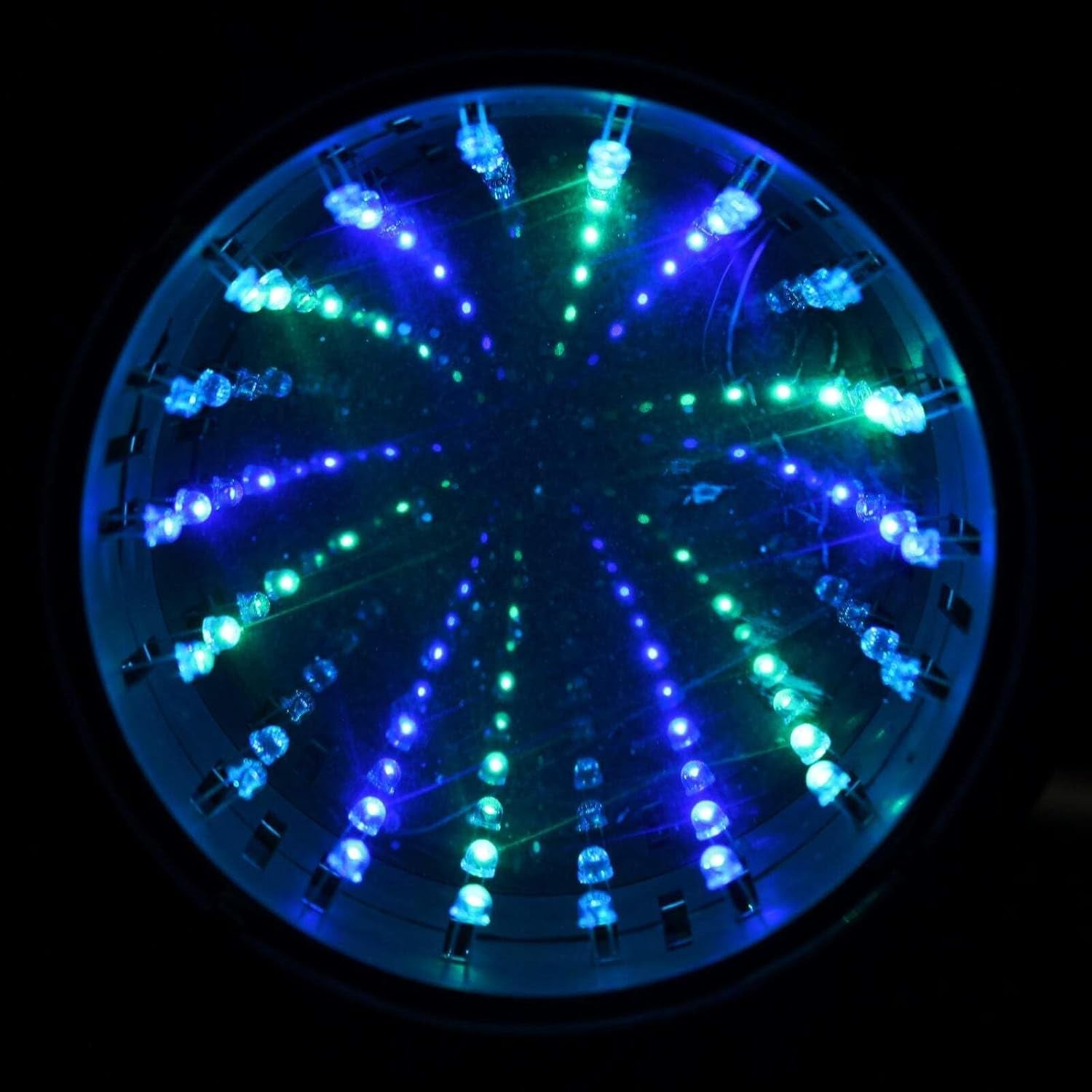 Playlearn SIM6 Infinity Mirror Tunnel Lamp LED Lighting Sensory Party Décor, Bla