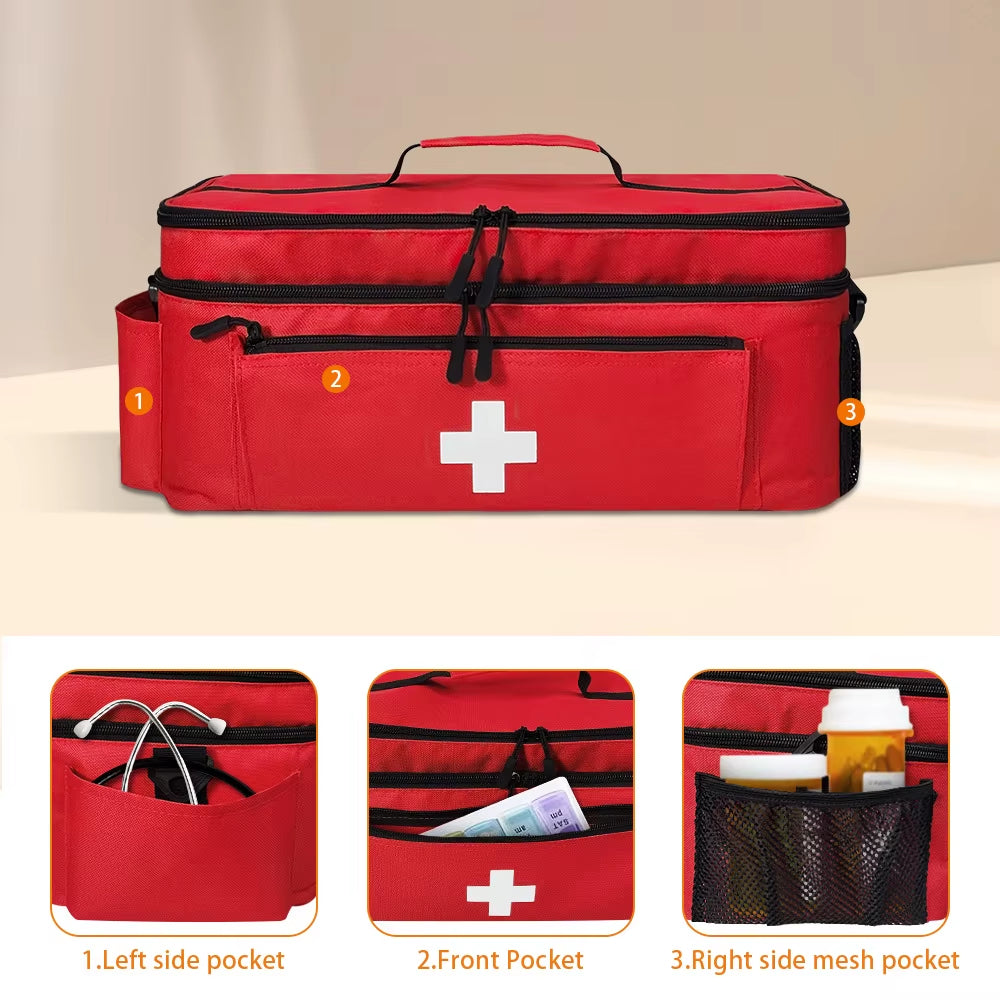 First Aid Kit, Multi-Purpose Emergency Medical Portable Medical Bag, Outdoor Multi-Functional First Aid Bag Home Emergency Bag