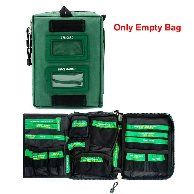 Size M First Aid Kit Full /Empty Professional Medical Rescue Outdoor Car Travel School Hiking Emergency Survival Kit