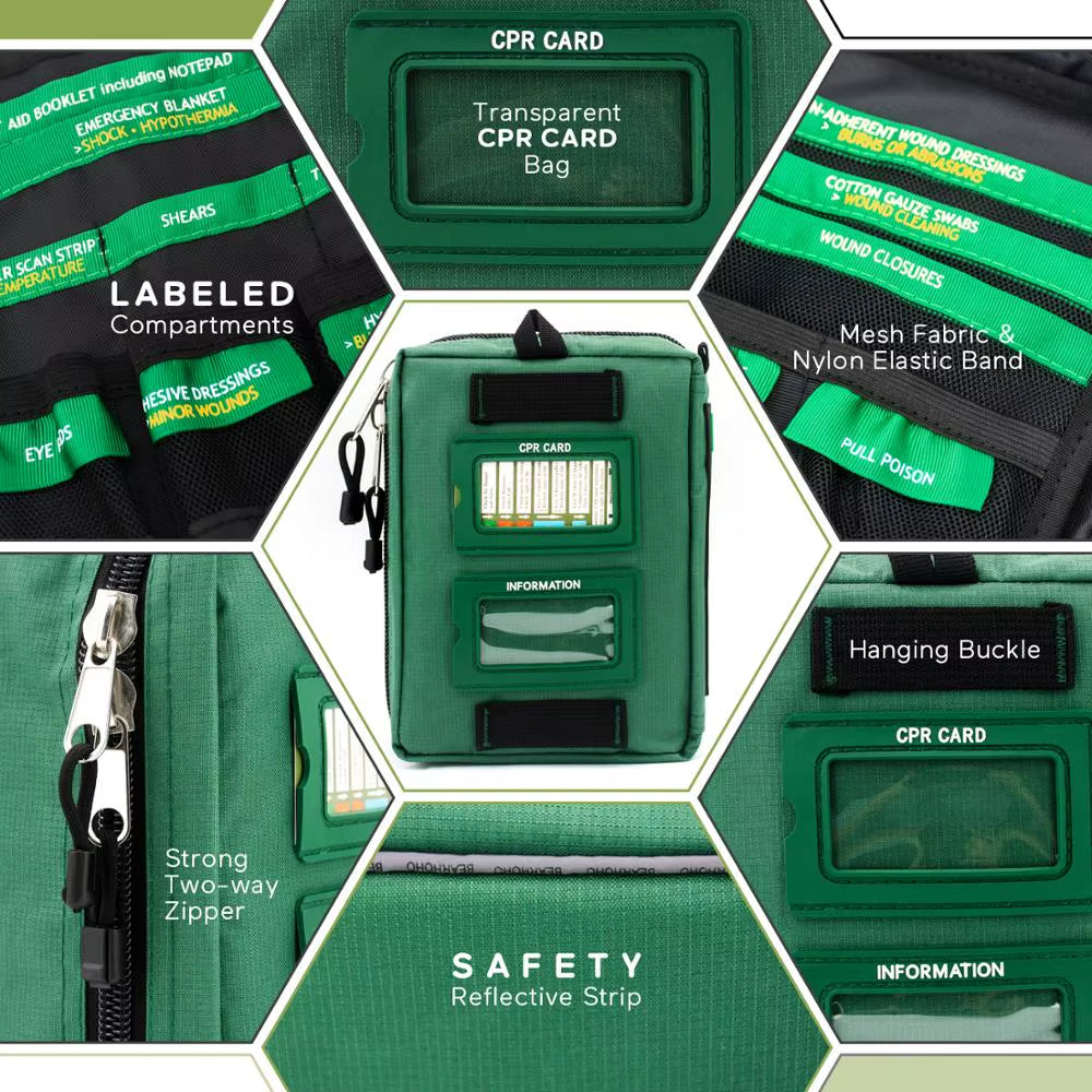 Size M First Aid Kit Full /Empty Professional Medical Rescue Outdoor Car Travel School Hiking Emergency Survival Kit