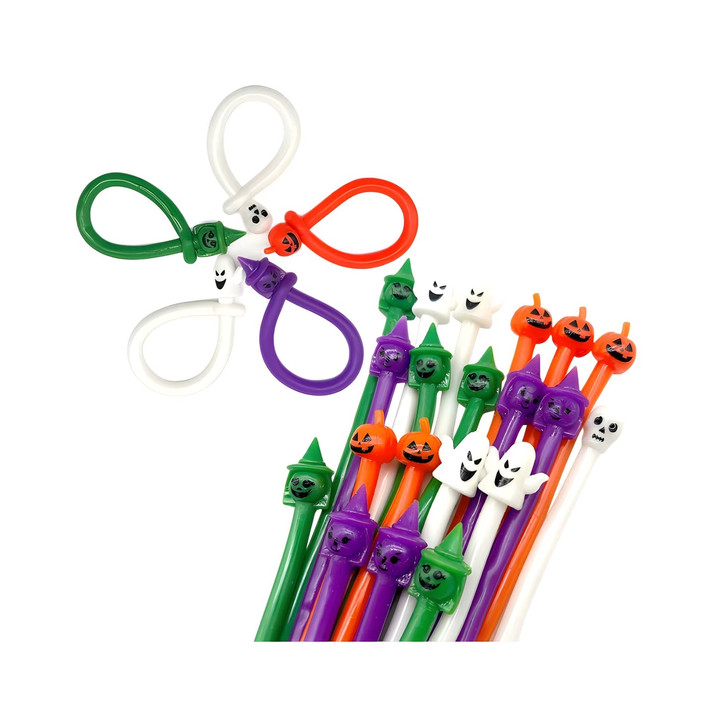 10Pcs Halloween Party Favor Toy Pumpkin Stretchy Fidget Toy Colorful Sensory Stress Fidget Toys for Kids Adults Stress Relief