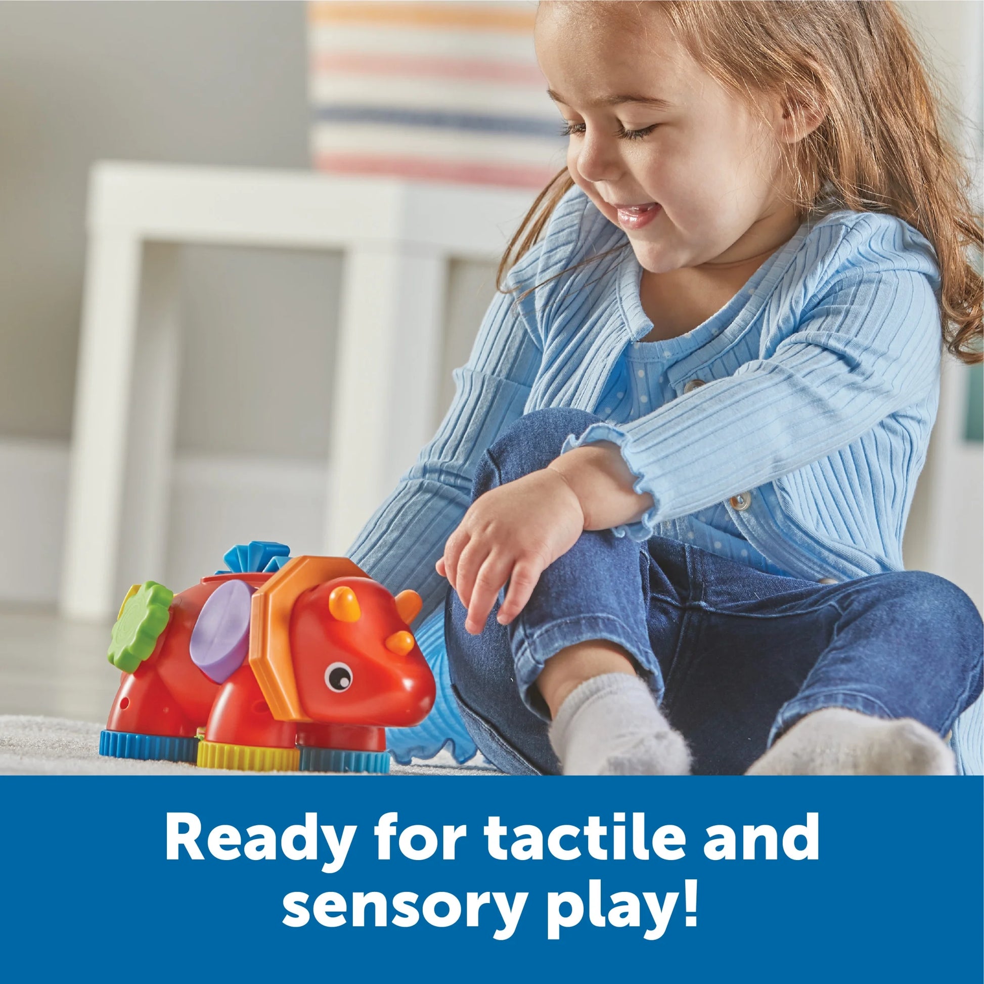 Tracy the Fidget Triceratops, Sensory Toys for Toddlers, Fine Motor Skills, Ages 18 Months+