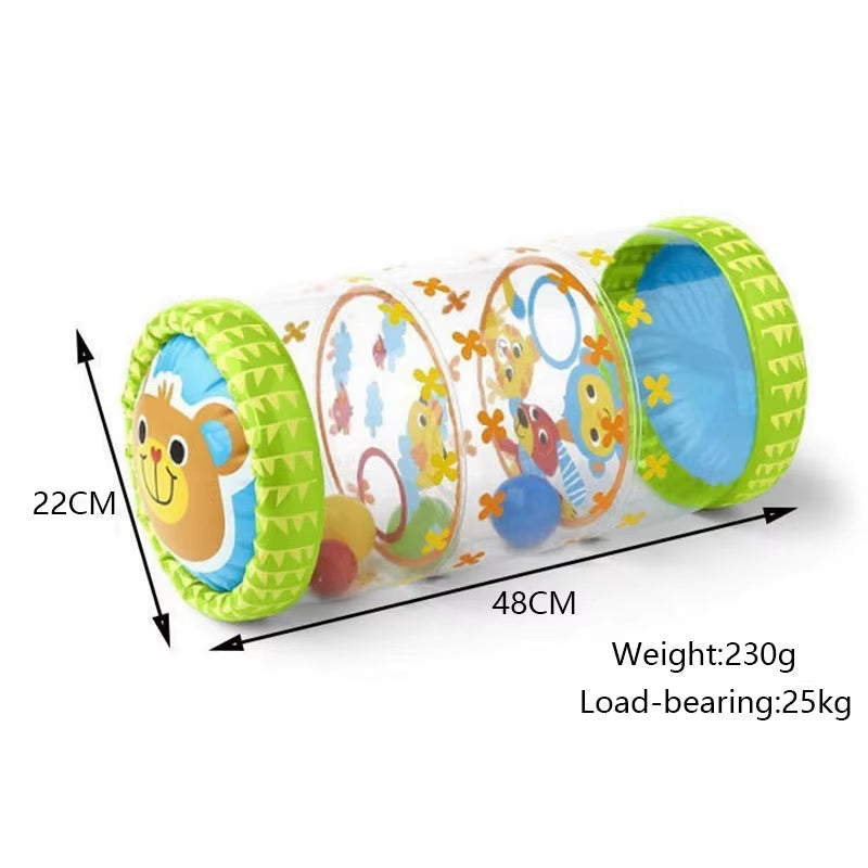 Crawling Learning Roller with Bells Toddler Standing Early Educational Toys Lnflatable Toy Infants Roller PVC Baby Fidget Toys