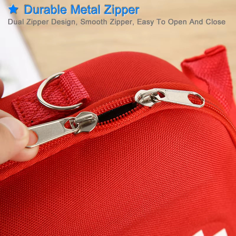 Portable First Aid Kit Bag Water Resistant Emergency Kit Bag Shoulder Strap for Hiking Travel Home Car Emergency Treatment
