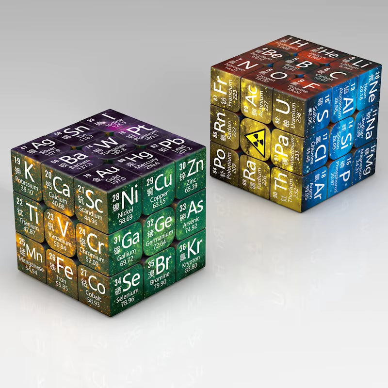 3X3X3 Magic Puzzle Cube Math Chemistry Element Pattern Cubo Children'S Gifts Educational Fidget Toys