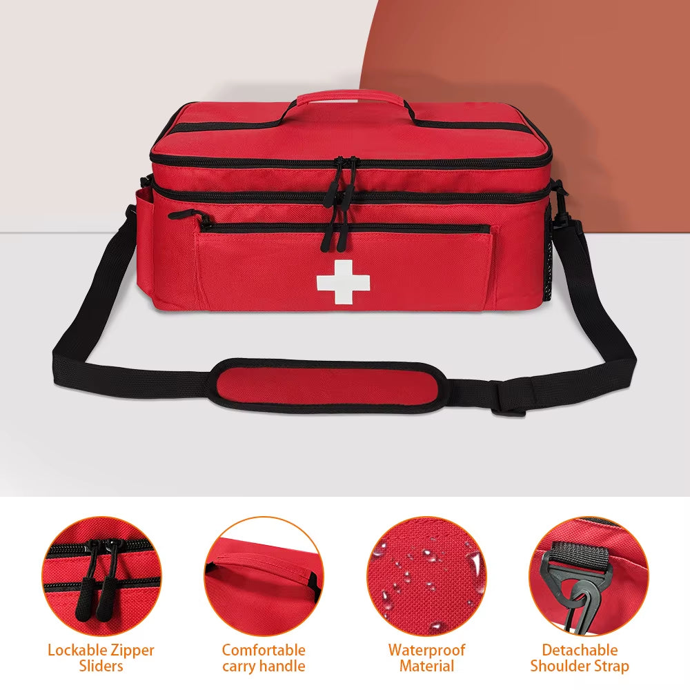 First Aid Kit, Multi-Purpose Emergency Medical Portable Medical Bag, Outdoor Multi-Functional First Aid Bag Home Emergency Bag