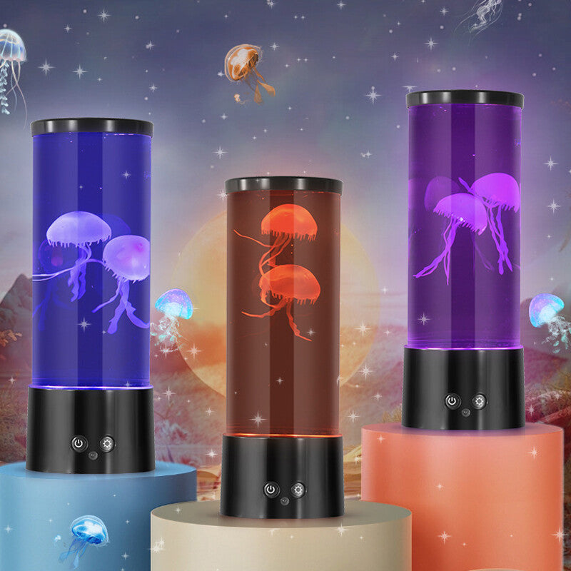 Jellyfish Lava Lamp LED Jellyfish Aquarium Mood Light 17 Color Jellyfish Lamp UK