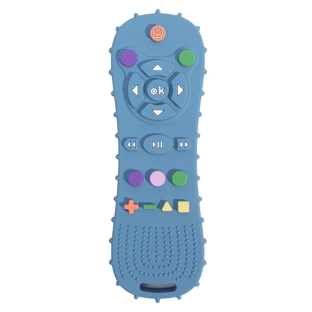Novelty Silicone Simulation TV Remote Control Shape Soothing Toy Baby Food Grade Teaser Stick Children'S Sensory Education Toys