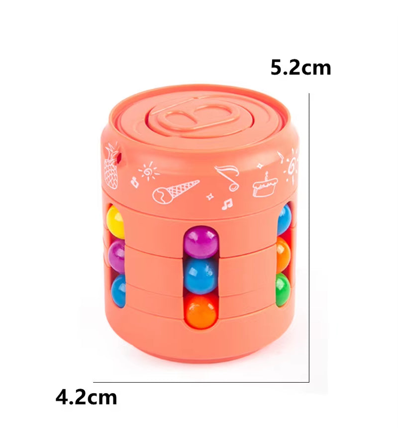 Multiple Functions Fidget Spinner Magic Colorful Beans Finger Spinning Relieves Stress Decompression Tool for Children and Adult
