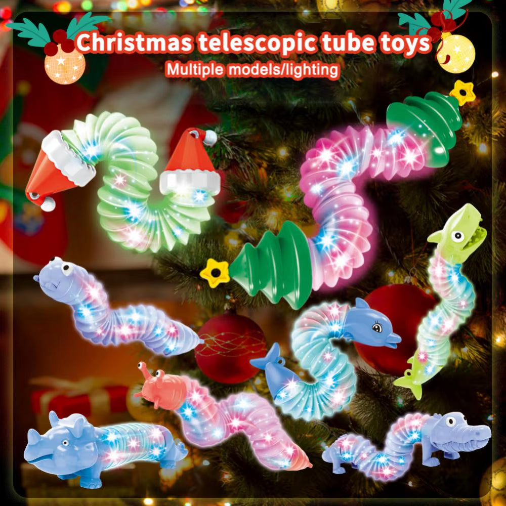 Decompression Novelty Spring Mini Animal Tubes Sensory Toy Stretching Tube Corrugated Tube Child Adult Stress Relief Fidget Toys