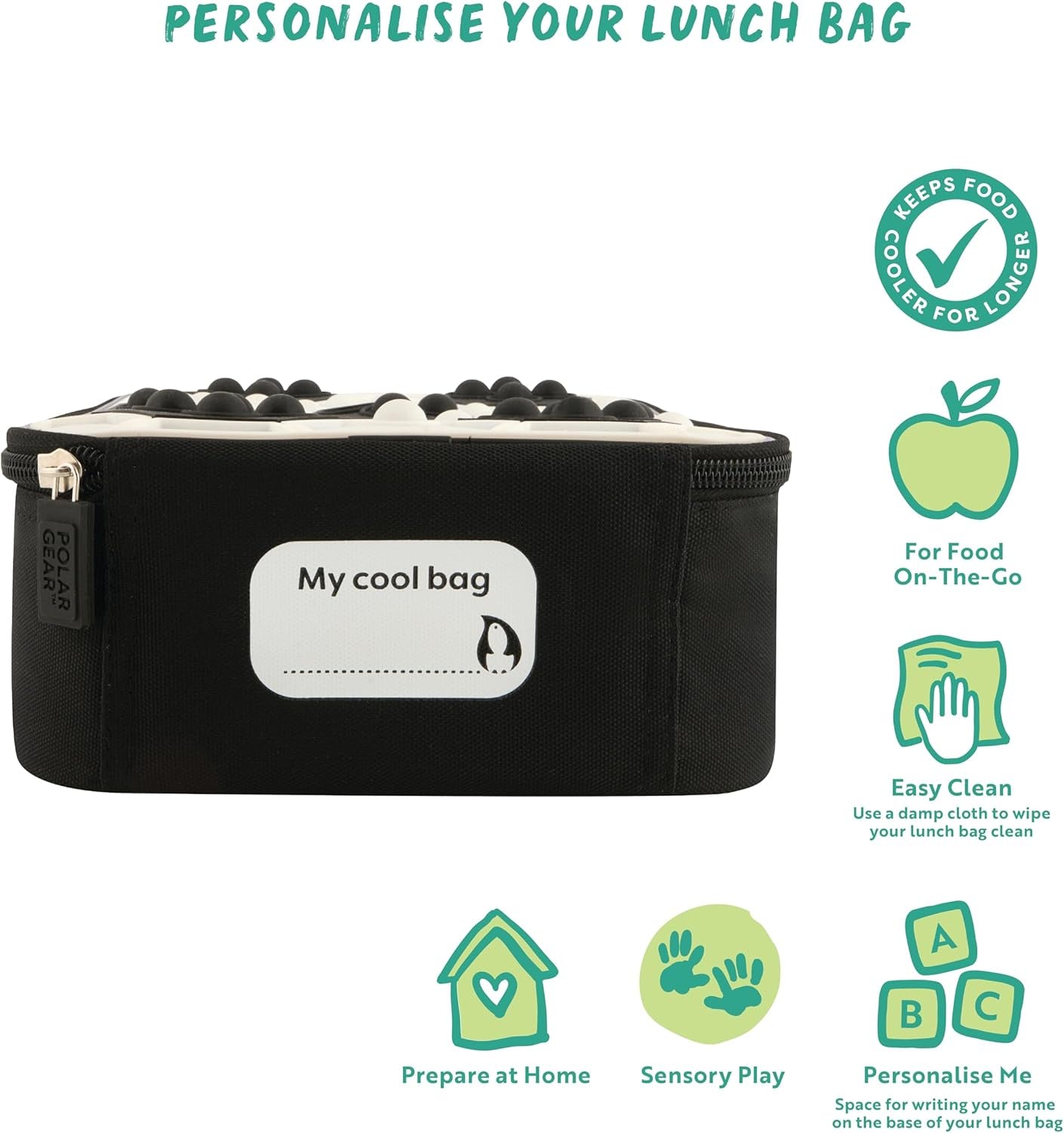 Polar Gear Kids Football Sensory Pop It Lunch Bag – Lightweight & Durable with W