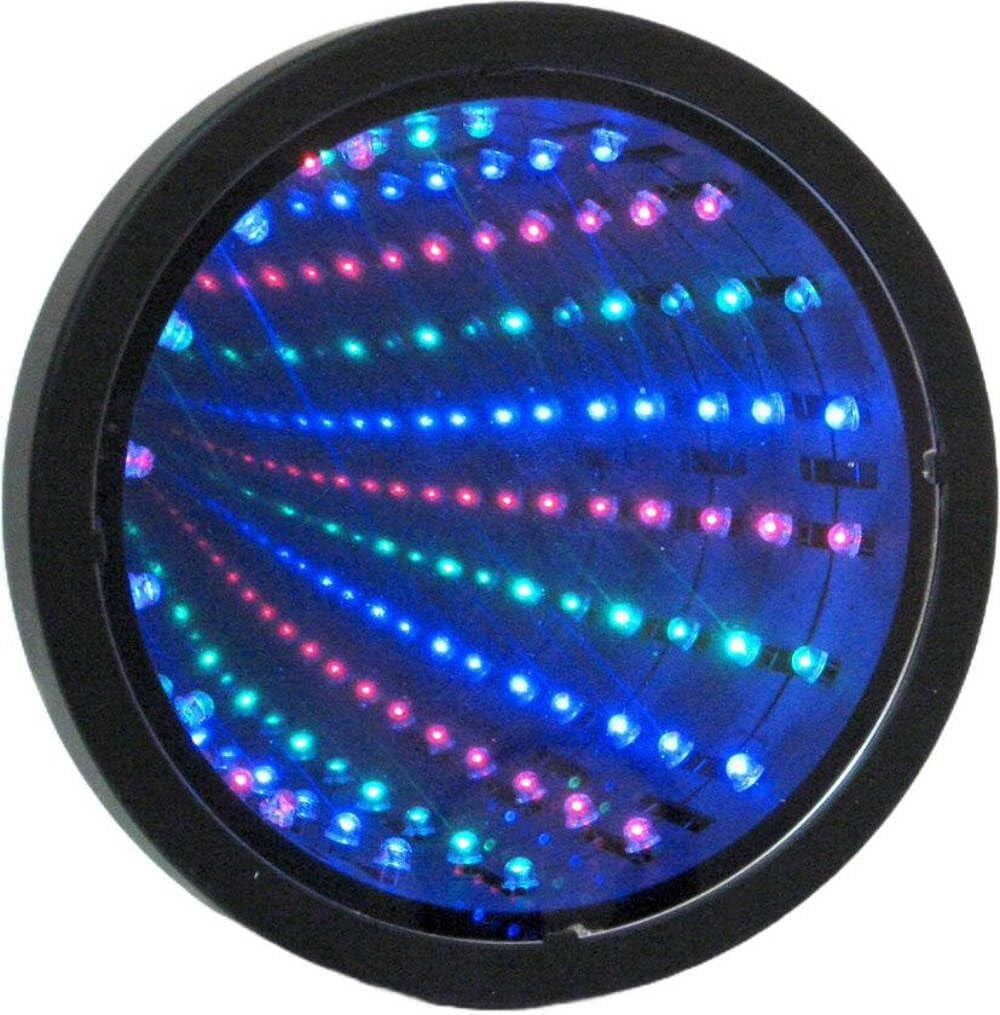 Playlearn SIM6 Infinity Mirror Tunnel Lamp LED Lighting Sensory Party Décor, Bla