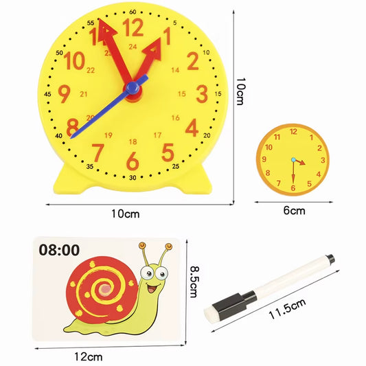 Children Montessori Clock Educational Toys Hour Minute Second Cognition Matching Puzzle Toys Kids Early Preschool Teaching Aid