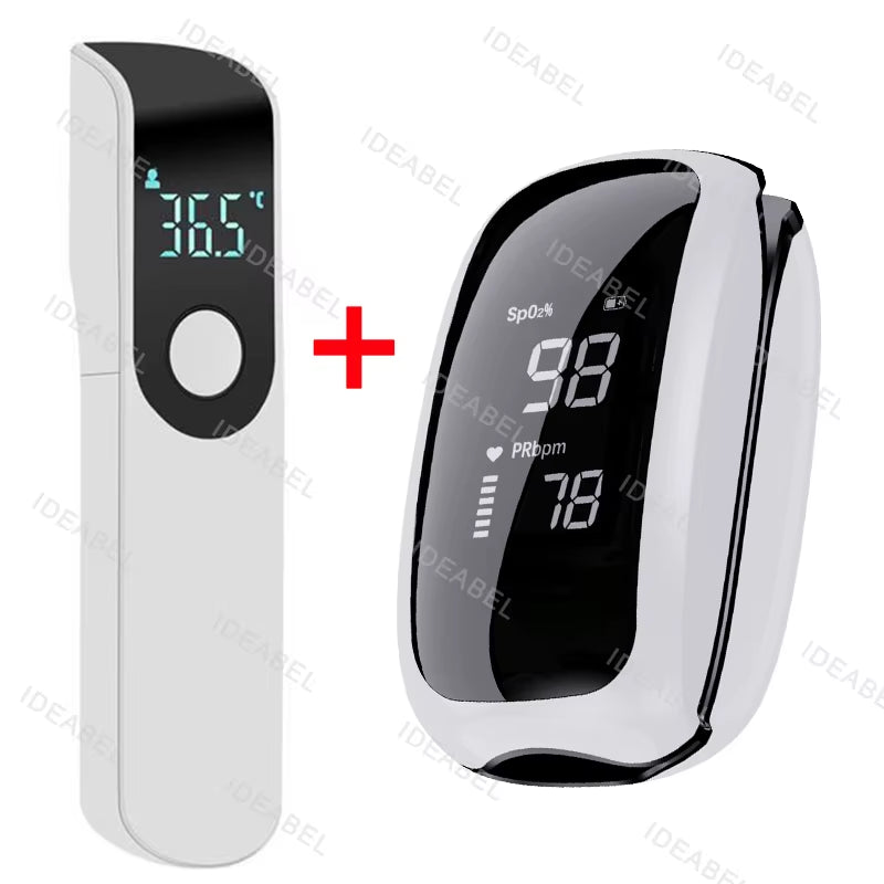 Rechargeable Oximeter Infrared Fever Thermometer Digital LCD Infant Adult Non-Contact Laser Body Temperature Ear Thermometer