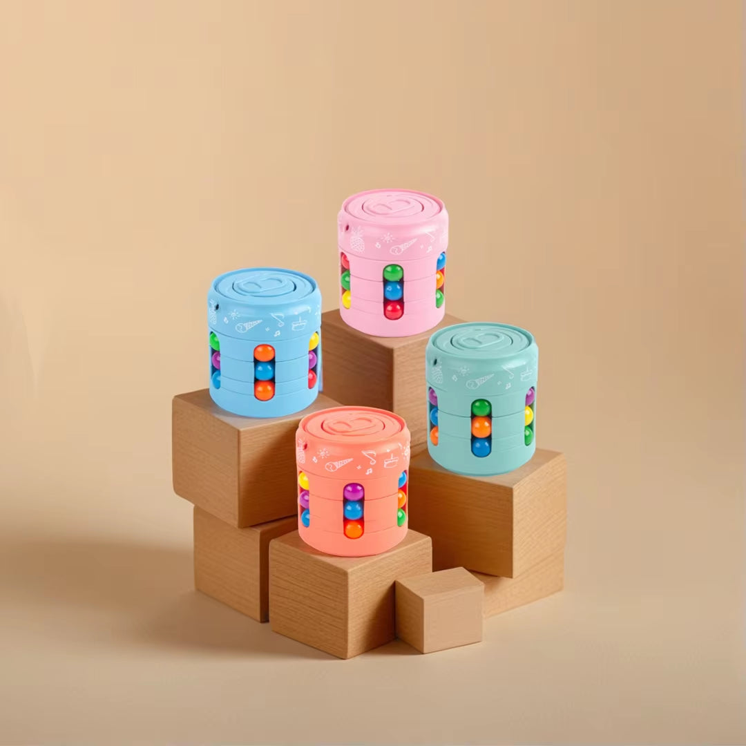 Multiple Functions Fidget Spinner Magic Colorful Beans Finger Spinning Relieves Stress Decompression Tool for Children and Adult