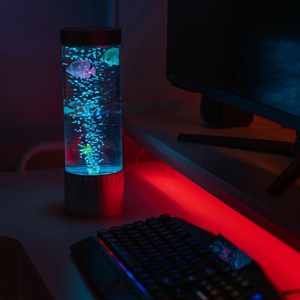 32Cm LED Bubble Lamp Colour Changing Novelty Light Fish Water Tube Sensory Light