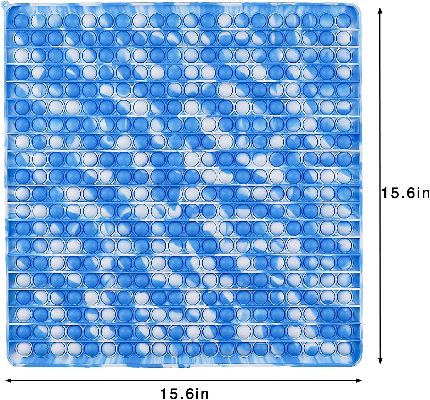 400 Bubbles Giant Fidget Toys for Kids Teens Adults, Big Jumbo 16 Inch Blue Square Sensory Toy for Kids 3-5 4-8 5-7 Boys Girls Birthday Gifts Party Favors Classroom Prizes